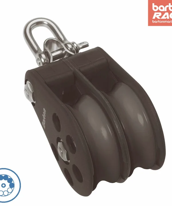 Size 7 70mm Ball Bearing Pulley Block Double Reverse Shackle