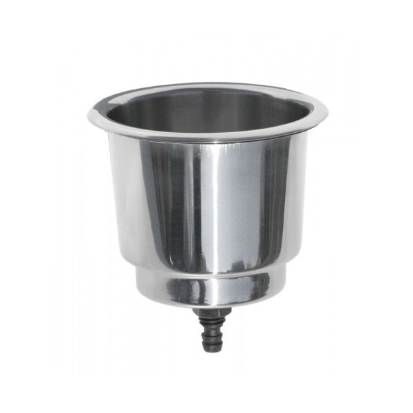 Drink Holder w/Drain & Plug – Stainless Steel
