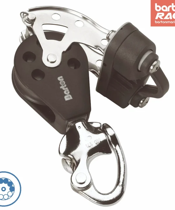 Size 3 45mm Ball Bearing Pulley Block Single Snap Shackle Becket & Cam