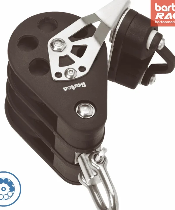 Size 5 54mm Ball Bearing Pulley Block Triple Swivel Cams