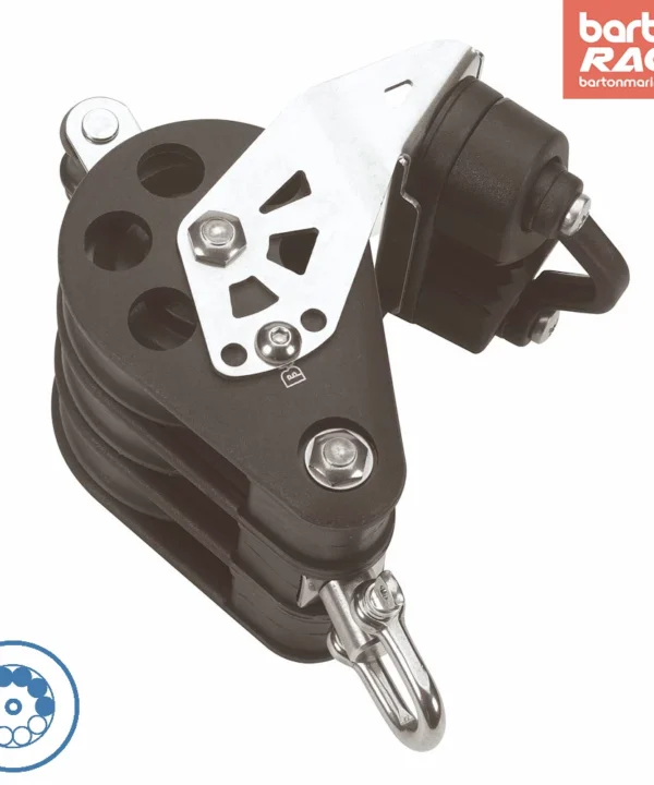 Size 5 54mm Ball Bearing Pulley Block Triple Swivel Becket & Cam