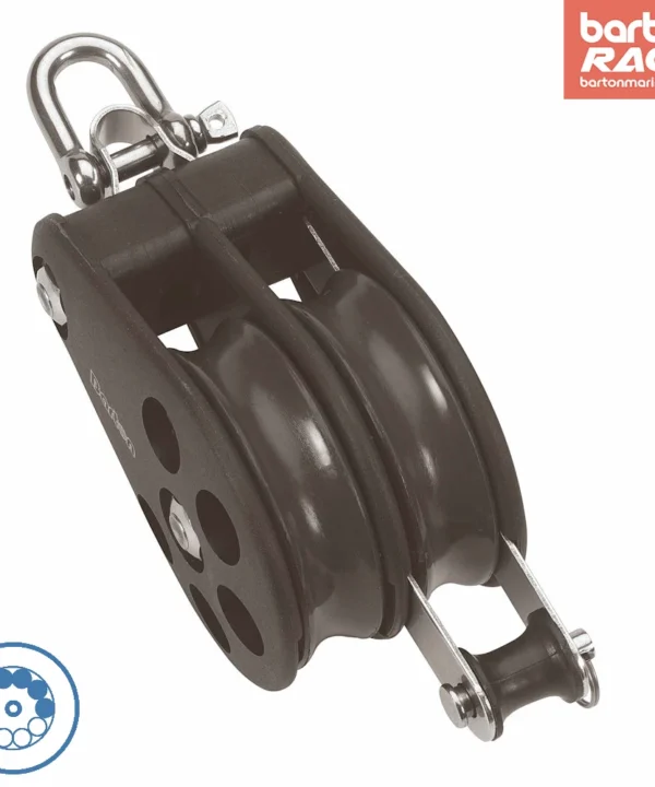 Size 7 70mm Ball Bearing Pulley Block Double Reverse Shackle Becket