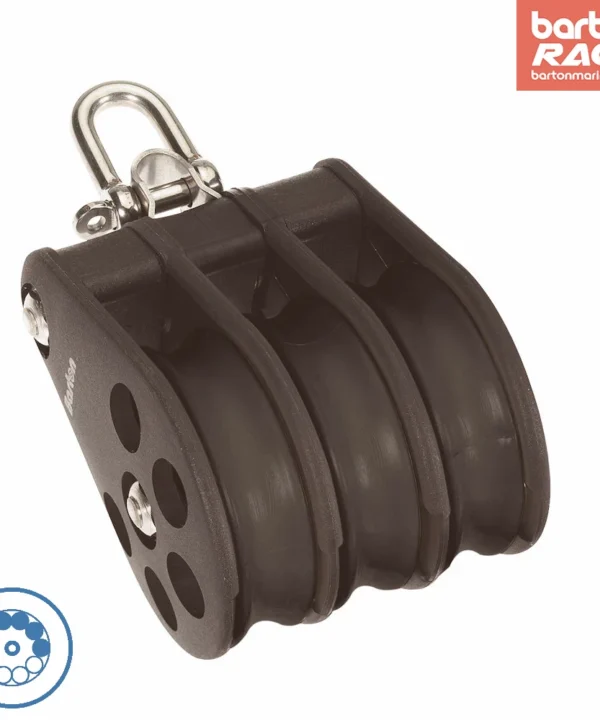 Size 7 70mm Ball Bearing Pulley Block Triple Reverse Shackle