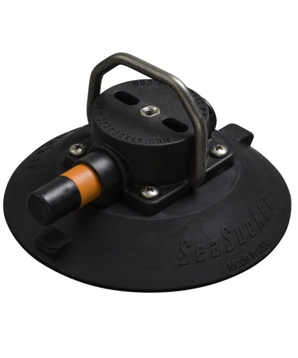 6" SEASUCKER SS D-RING VACUUM MOUNT BLACK