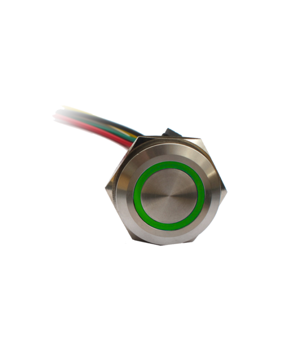 Philippi 520221910 - WT22RG Pushbutton Switch With Symbol 12/24v 5a Battery 19mm