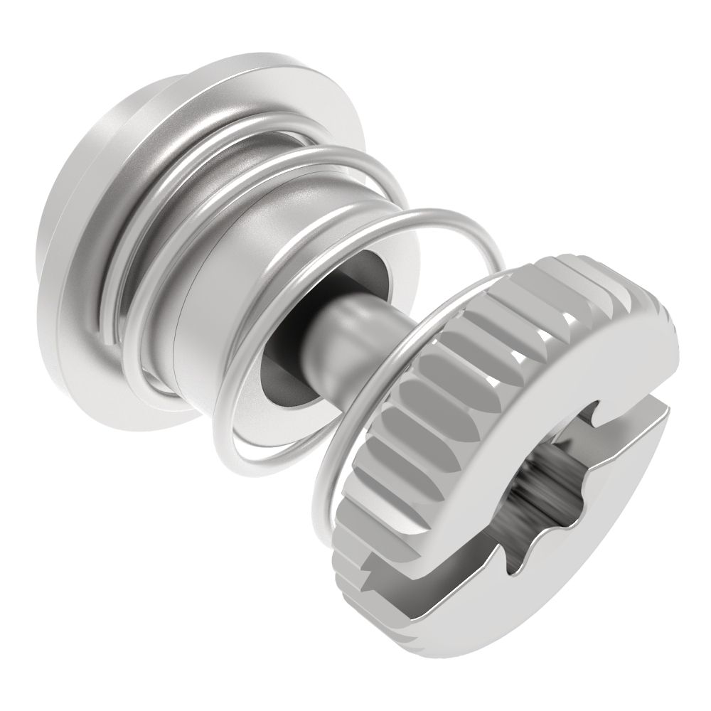 Southco Captive Screw, M3 X 0.5 Thread, Surface Mount Technology, TORX®/Slot Combination, Knurled Bright Knob