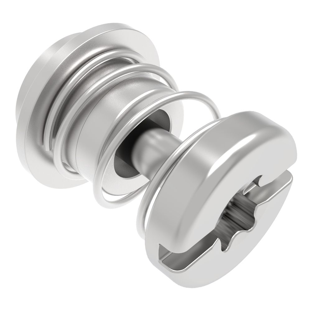 Southco Captive Screw, M3 X 0.5 Thread, Surface Mount Technology, TORX®/Slot Combination, Smooth Bright Knob