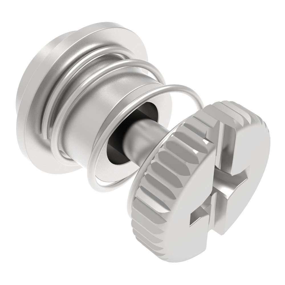 Southco Captive Screw, 4-40 Thread, Surface Mount Technology, Phillips/Slot Combination, Knurled Bright Knob