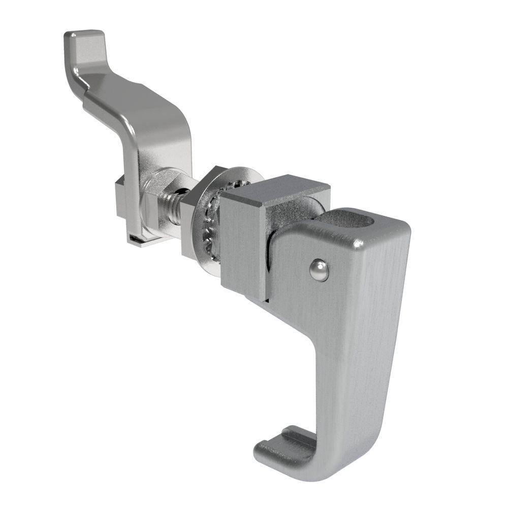 Southco Compression Latch, Lift & Turn, Small Size, Handle Style, No Restriction, Non-Locking, Zinc Alloy, Chrome Plated, Brushed
