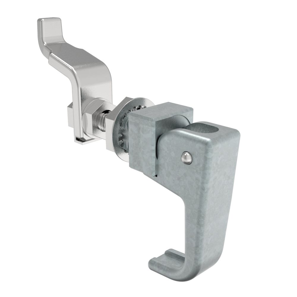 Southco Compression Latch, Lift & Turn, Small Size, Handle Style, No Restriction, Non-Locking, Zinc Alloy, Chemical Protective Film, Natural