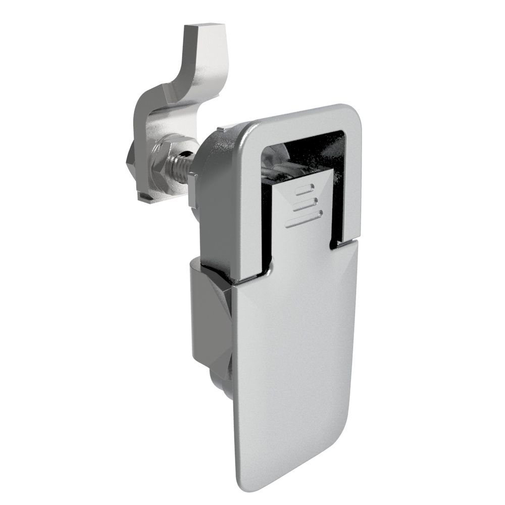 Southco Compression Latch, Lift & Turn, Medium Size, Flush Style, No Restriction, Non-Locking, Zinc Alloy, Chrome Plated, Textured
