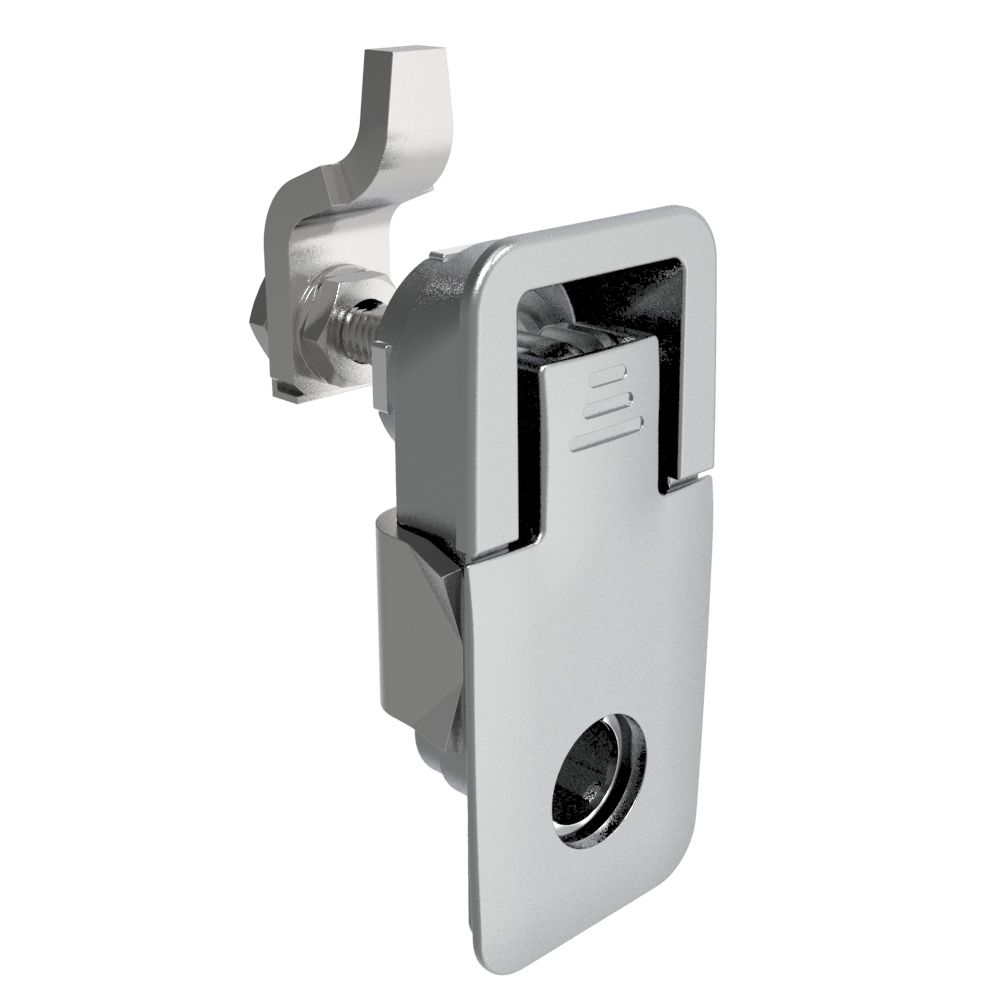 Southco Compression Latch, Lift & Turn, Medium Size, Flush Style, Key Choice, Locking without lock core, Zinc Alloy, Chrome Plated, Textured