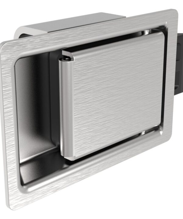Southco Push-to-Close Latch, Miniature Size, Stainless Steel, Brushed Finish