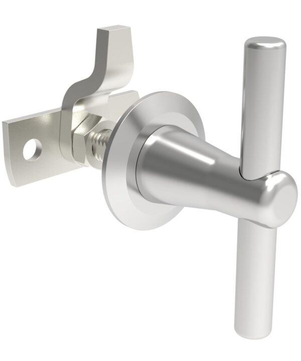 Southco Cam Latch, Medium Size, Three Point, Offset Cam, Zinc Alloy, Zinc Plated, Bright Chromate