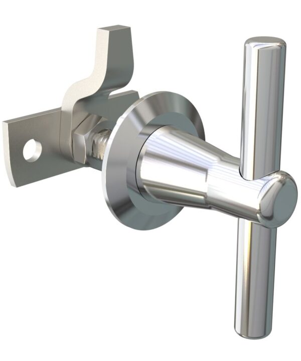 Southco Cam Latch, Medium Size, Three Point, Offset Cam, Zinc Alloy, Chrome Plated