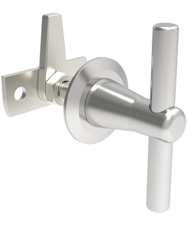 Southco Cam Latch, Medium Size, Three Point, Straight Cam, Zinc Alloy, Zinc Plated, Bright Chromate