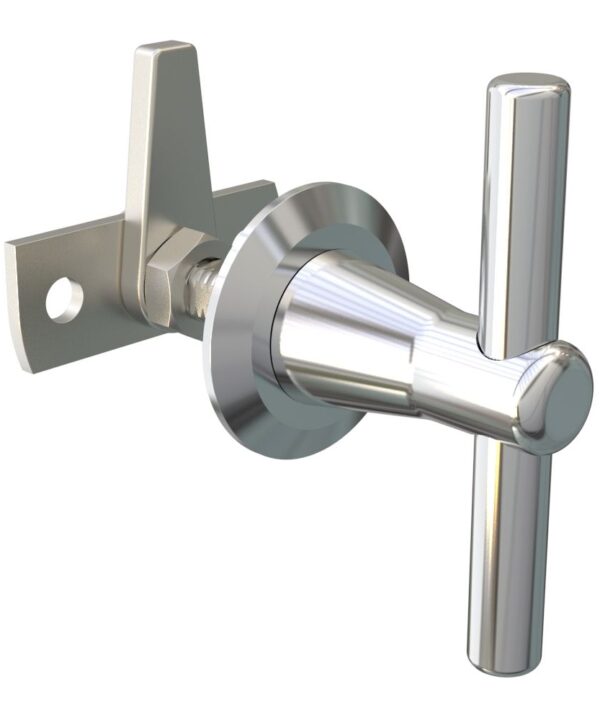 Southco Cam Latch, Medium Size, Three Point, Straight Cam, Zinc Alloy, Chrome Plated