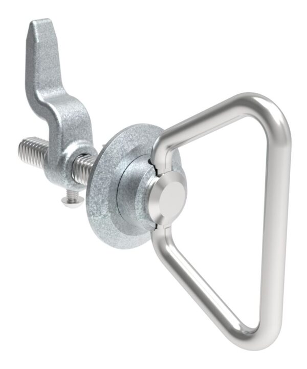 Southco Cam Latch, Medium Size, Bail Handle, Single Point, Zinc Alloy, Zinc Plated, Bright Chromate