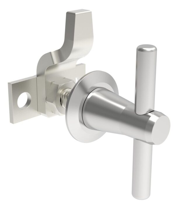 Southco Cam Latch, Small Size, Three Point, Offset Cam, Zinc Alloy, Zinc Plated, Bright Chromate