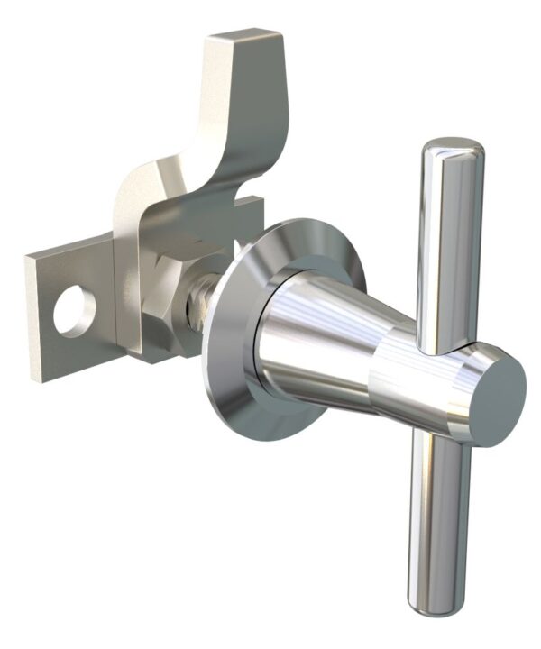 Southco Cam Latch, Small Size, Three Point, Offset Cam, Zinc Alloy, Chrome Plated