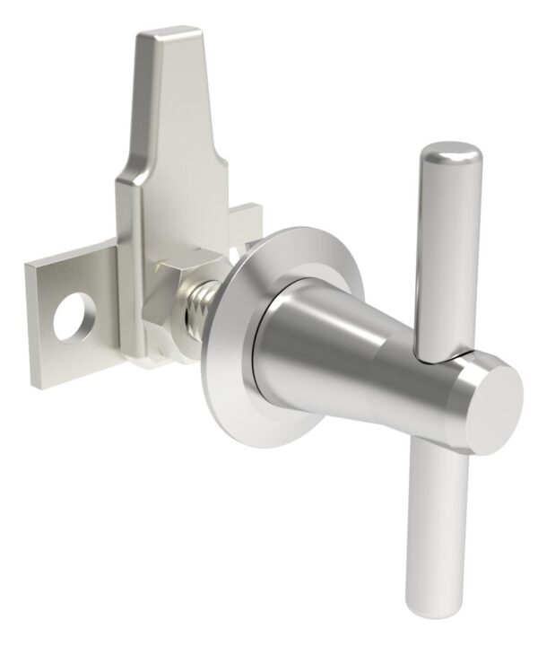 Southco Cam Latch, Small Size, Three Point, Straight Cam, Zinc Alloy, Zinc Plated, Bright Chromate
