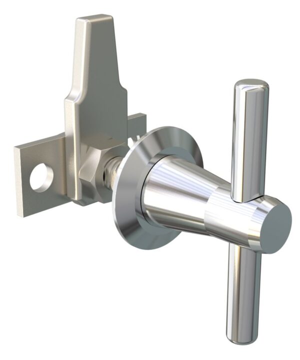 Southco Cam Latch, Small Size, Three Point, Straight Cam, Zinc Alloy, Chrome Plated