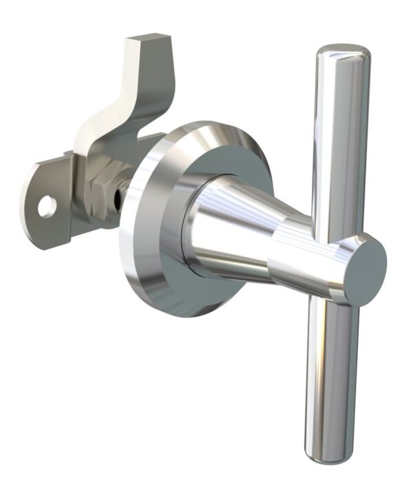 Southco Cam Latch, Large Size, Three Point, Offset Cam, Zinc Alloy, Chrome Plated