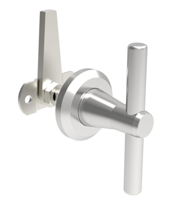 Southco Cam Latch, Large Size, Three Point, Straight Cam, Zinc Alloy, Zinc Plated, Bright Chromate