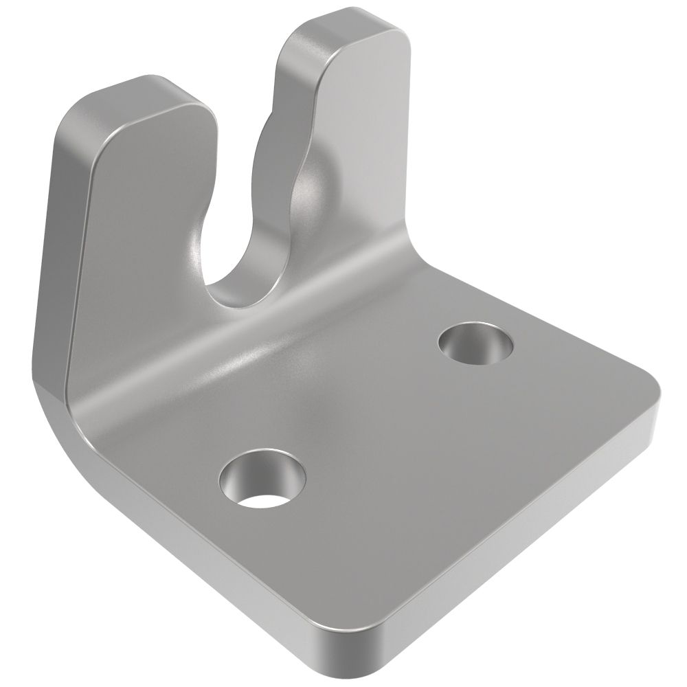 Southco Under-center Draw Latch Keeper, Steel, Zinc Plate, Bright chromate