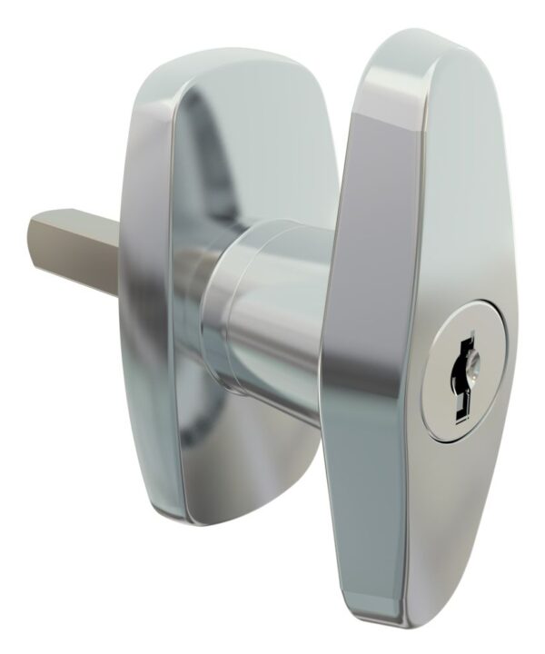 Southco Cam Latch Compact 'T' Handle, Hand Operated, Zinc Alloy, Chrome Plated, Polished