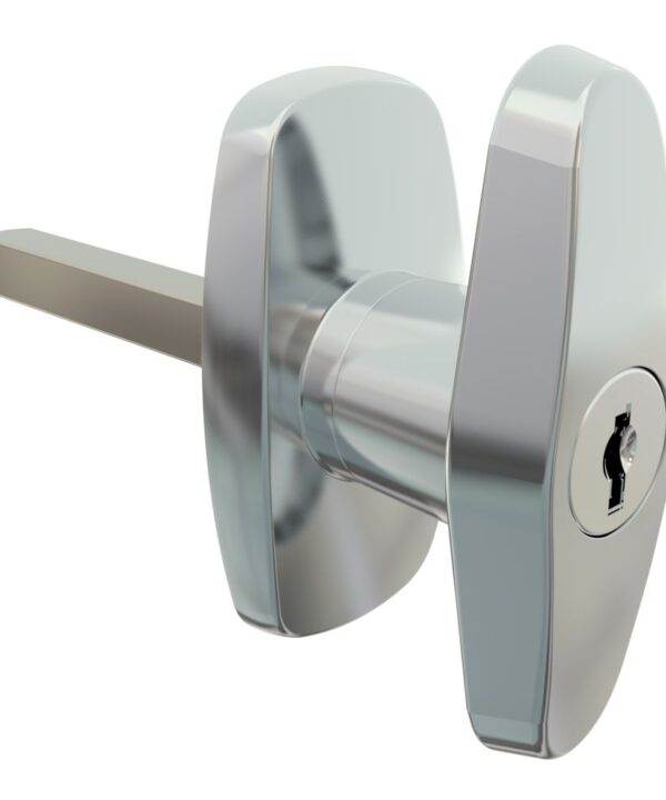Southco Cam Latch T-Handle, Hand Operated, Zinc Alloy, Chrome Plated, Polished