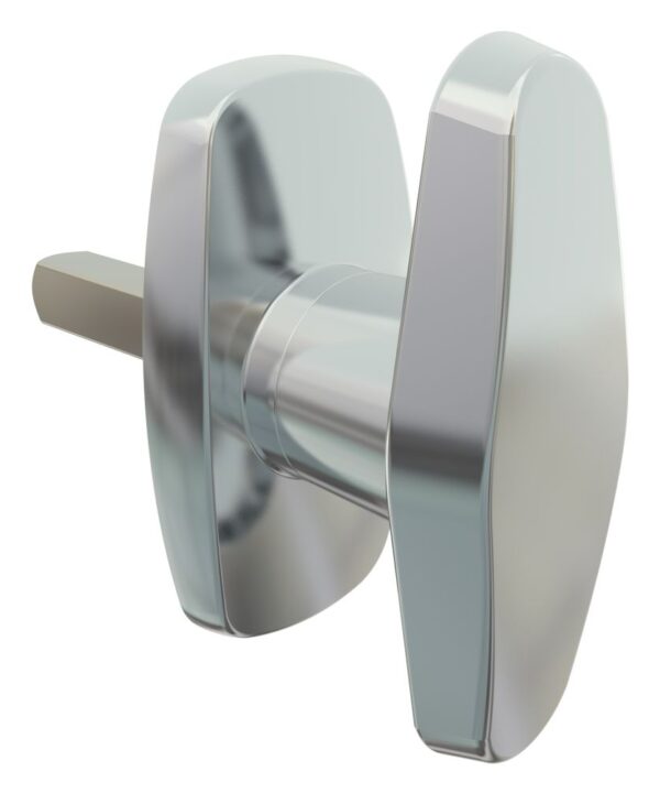 Southco Cam Latch Compact 'T' Handle, Hand Operated, Zinc Alloy, Chrome Plated, Polished