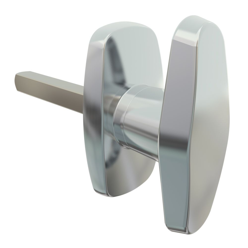 Southco Cam Latch Compact 'T' Handle, Hand Operated, Zinc Alloy, Chrome Plated, Polished