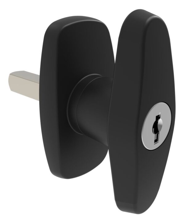 Southco Cam Latch Compact 'T' Handle, Hand Operated, Zinc Alloy, Black