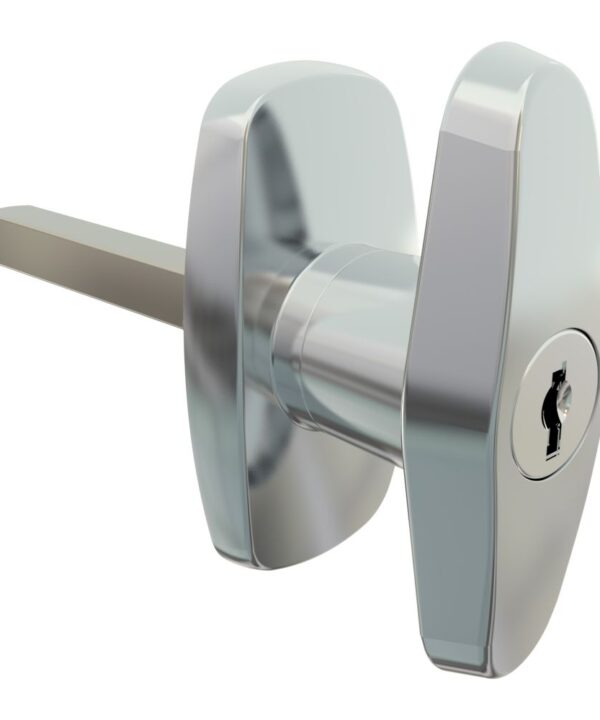 Southco Cam Latch Compact 'T' Handle, Hand Operated, Zinc Alloy, Chrome Plated, Polished