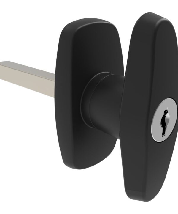 Southco Cam Latch Compact 'T' Handle, Hand Operated, Zinc Alloy, Black