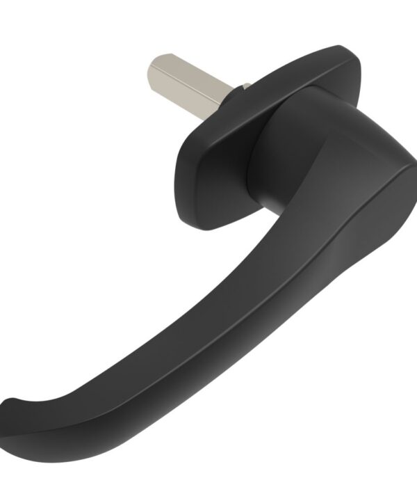 Southco Cam Latch L-Handle, Hand Operated, Zinc Alloy, Powder Coat, Black