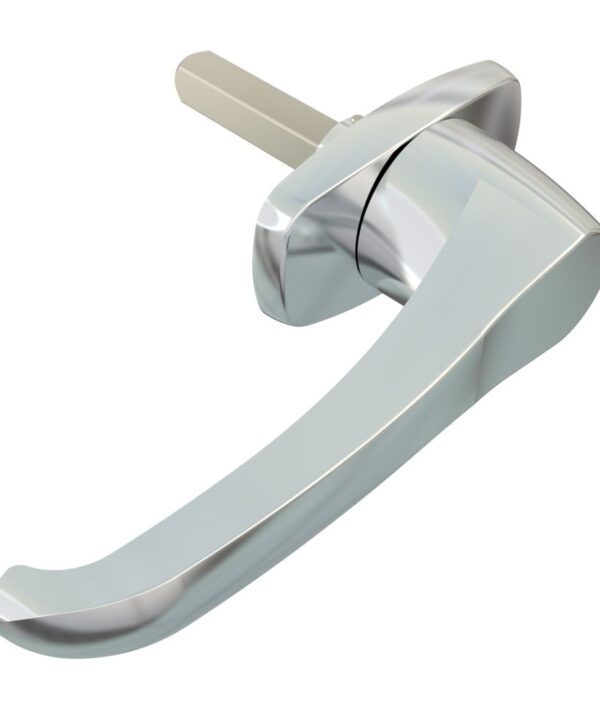 Southco Cam Latch L-Handle, Hand Operated, Zinc Alloy, Chrome Plated, Polished