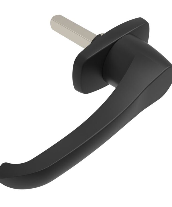 Southco Cam Latch L-Handle, Hand Operated, Zinc Alloy, Powder Coat, Black