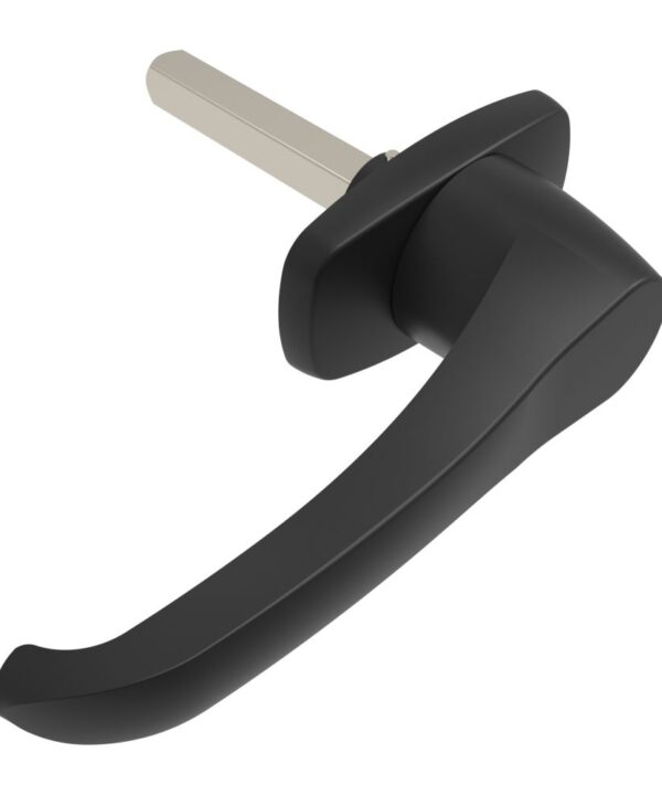 Southco Cam Latch L-Handle, Hand Operated, Zinc Alloy, Powder Coat, Black