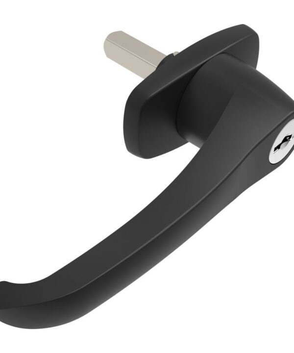 Southco Cam Latch L-Handle, Hand Operated, Zinc Alloy, Powder Coat, Black