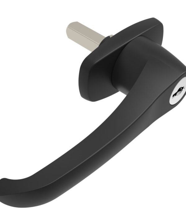 Southco Cam Latch L-Handle, Hand Operated, Zinc Alloy, Powder Coat, Black