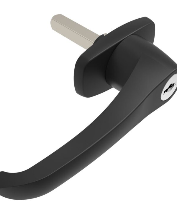 Southco Cam Latch L-Handle, Hand Operated, Zinc Alloy, Powder Coat, Black
