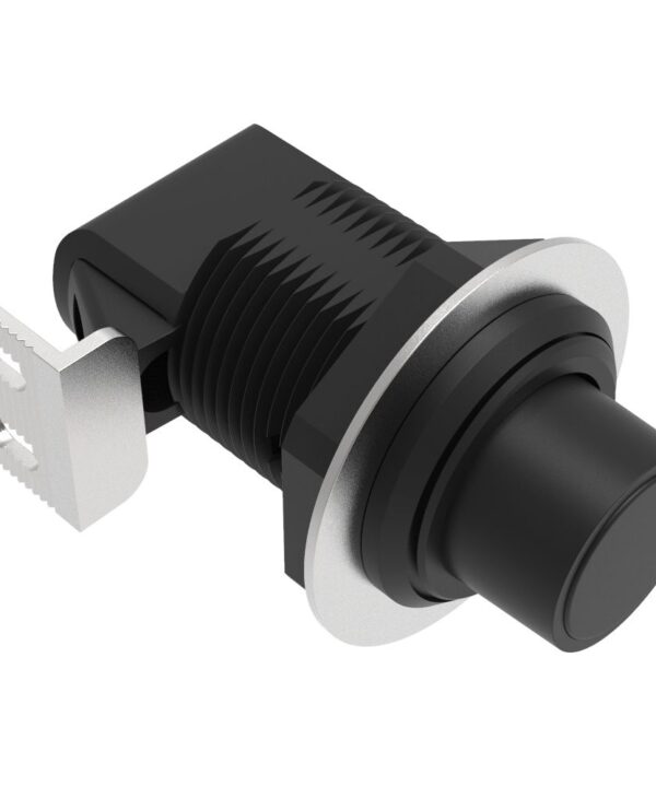 Southco Push-to-Close Latch, Push Button, No Restriction, Latch Only, Plastic, Black