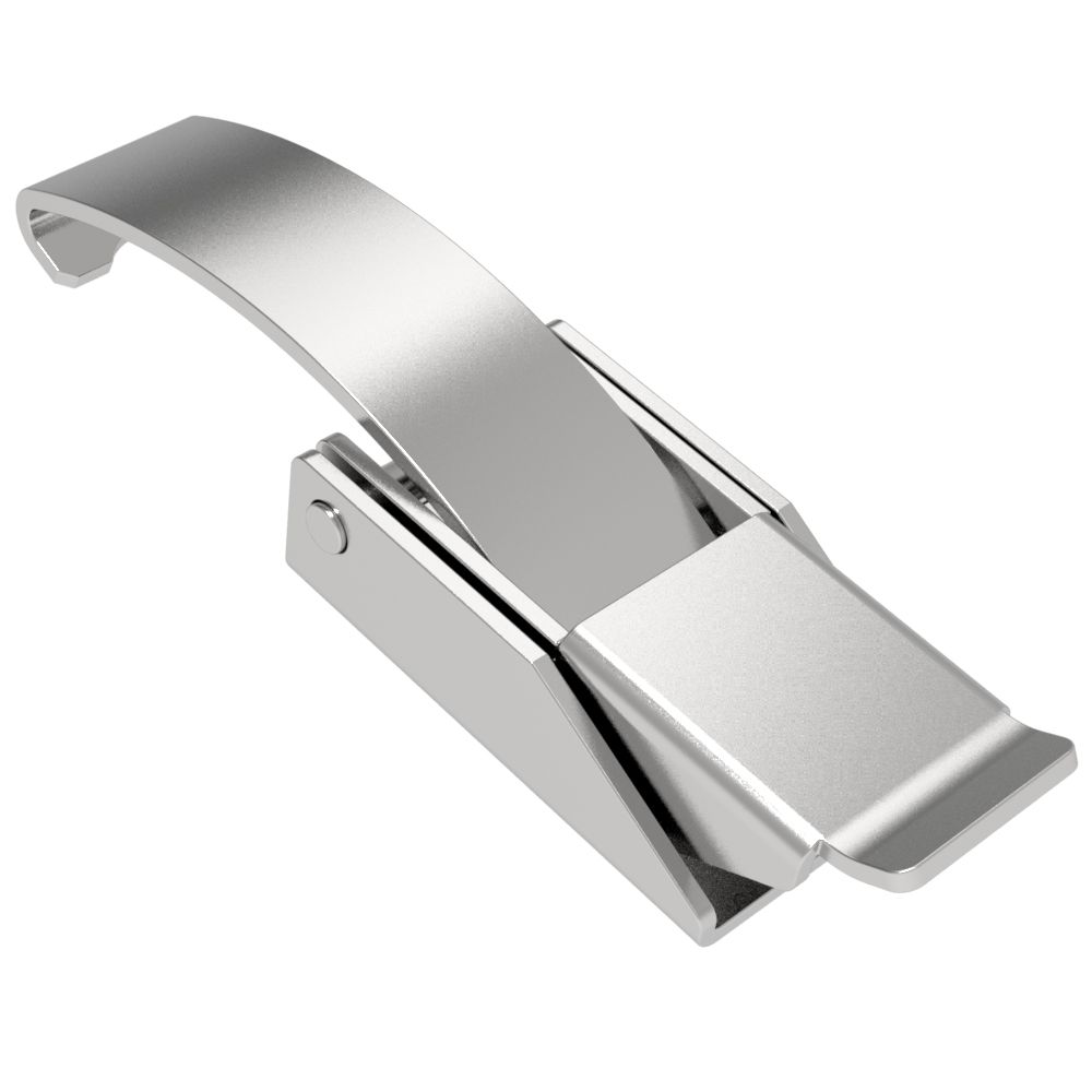 Southco Over-center Draw Latch Large Size, Handle Tab Up, No Keeper, Steel, Zinc Plate, Bright chromate