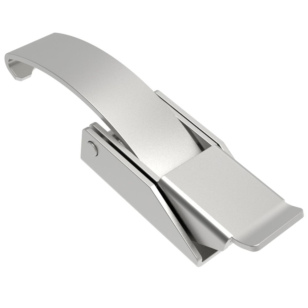 Southco Over-center Draw Latch Small Size, Handle Tab Up, No Keeper, Stainless Steel, Passivated