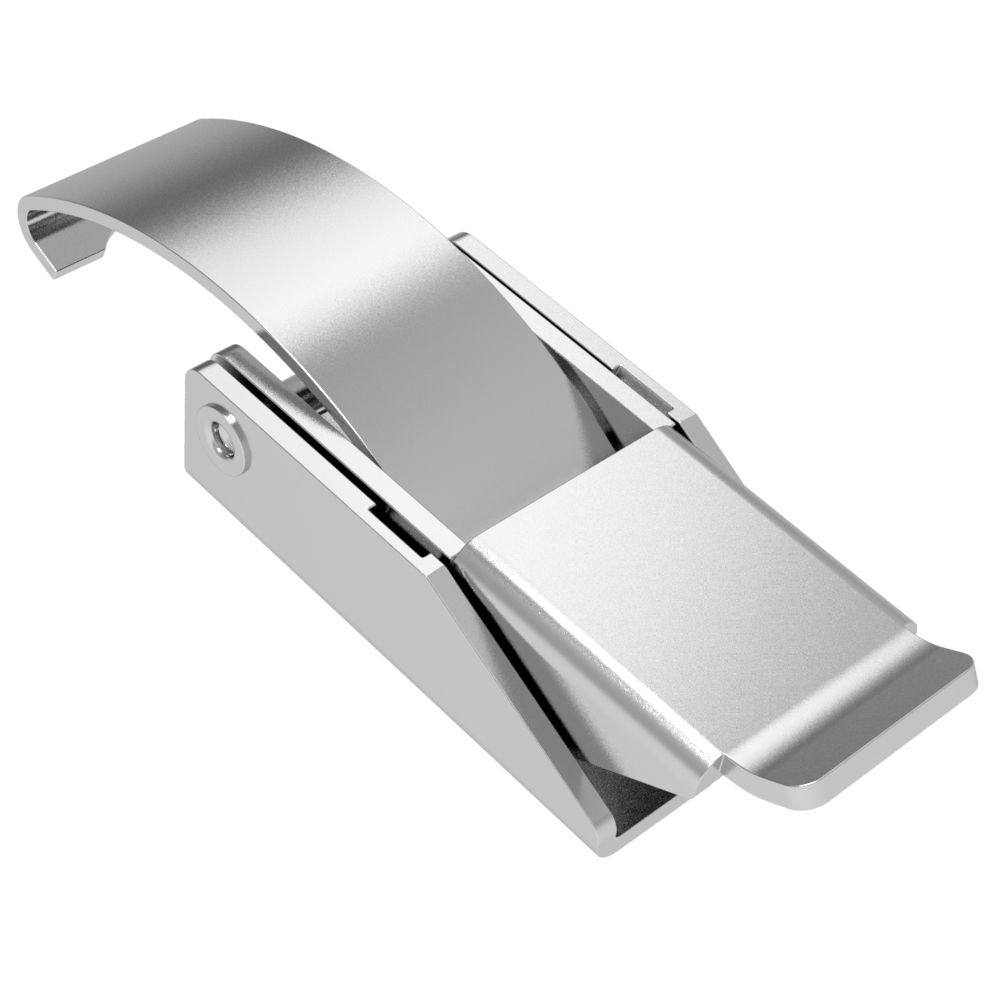 Southco Over-center Draw Latch Medium Size, Handle Tab Up, No Keeper, Steel, Zinc Plate, Bright chromate