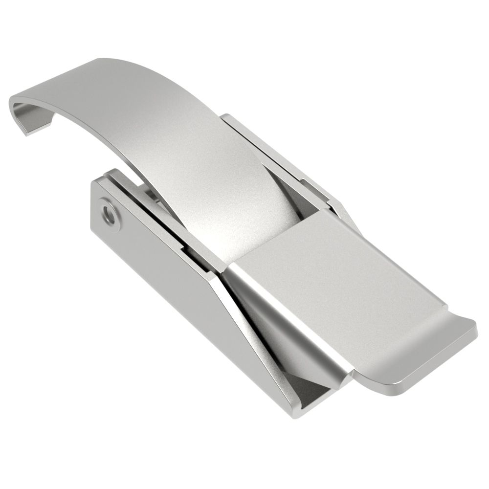 Southco Over-center Draw Latch Medium Size, Handle Tab Up, No Keeper, Stainless Steel, Passivated