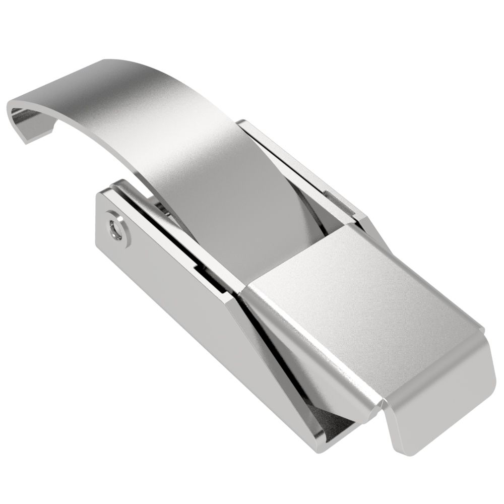 Southco Over-center Draw Latch Medium Size, Tab Down, No Keeper, Steel, Zinc Plate, Bright chromate