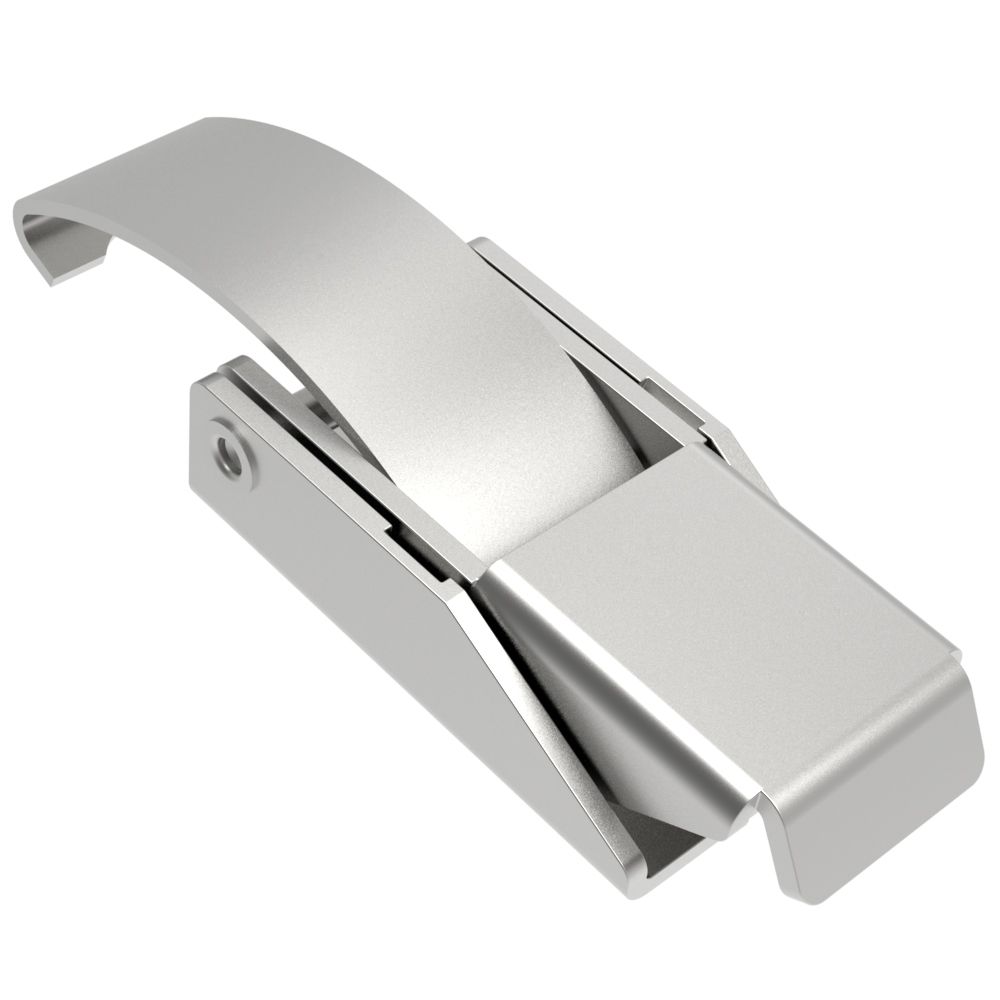 Southco Over-center Draw Latch Medium Size, Tab Down, No Keeper, Stainless Steel, Passivated